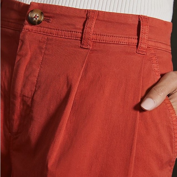 By Anthropologie Mid-Rise Pleated Trousers black - Picture 7 of 8